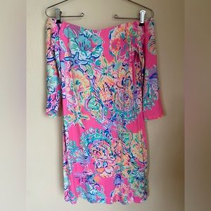 Lilly Pulitzer Coral Reef Off the Shoulder Laurana Dress XS